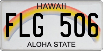 HI license plate FLG506