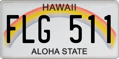 HI license plate FLG511