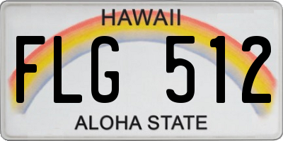 HI license plate FLG512