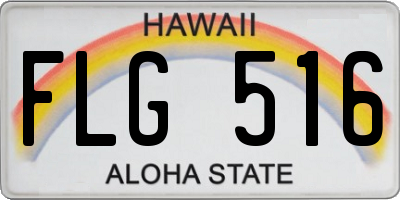 HI license plate FLG516