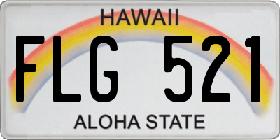 HI license plate FLG521