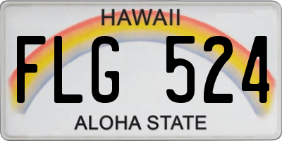 HI license plate FLG524
