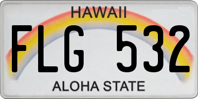 HI license plate FLG532