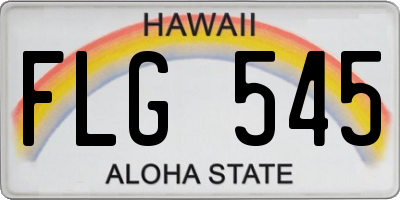 HI license plate FLG545