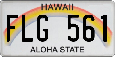 HI license plate FLG561