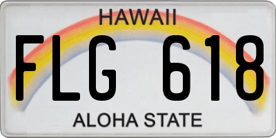 HI license plate FLG618