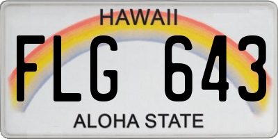 HI license plate FLG643