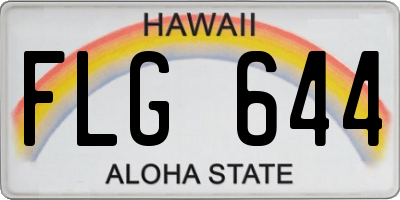 HI license plate FLG644