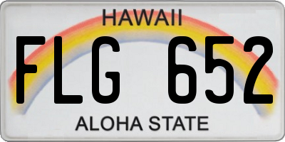HI license plate FLG652