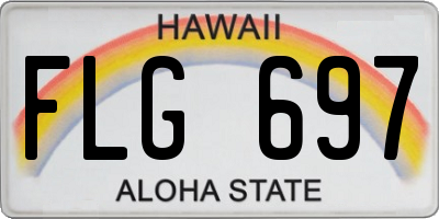 HI license plate FLG697