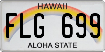 HI license plate FLG699