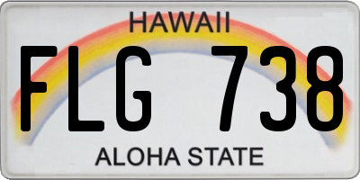 HI license plate FLG738