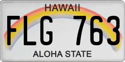 HI license plate FLG763
