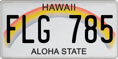 HI license plate FLG785