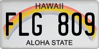 HI license plate FLG809