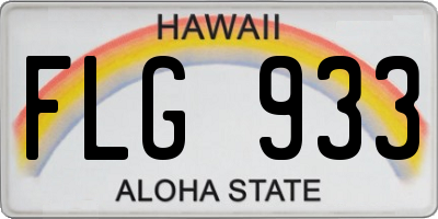 HI license plate FLG933