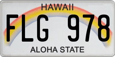 HI license plate FLG978