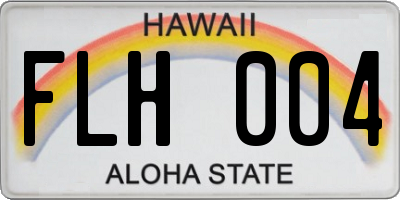 HI license plate FLH004