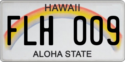 HI license plate FLH009
