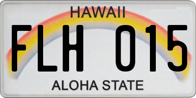 HI license plate FLH015