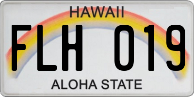 HI license plate FLH019