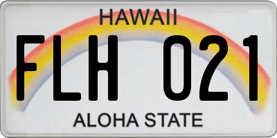 HI license plate FLH021