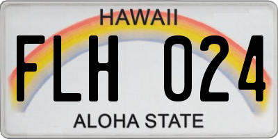HI license plate FLH024