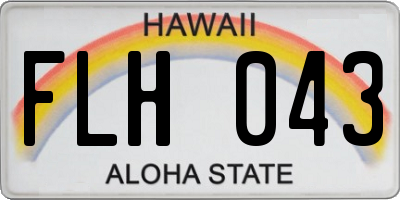 HI license plate FLH043
