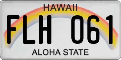HI license plate FLH061