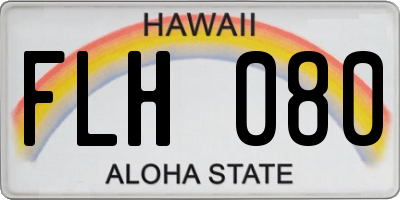 HI license plate FLH080