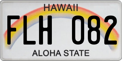 HI license plate FLH082
