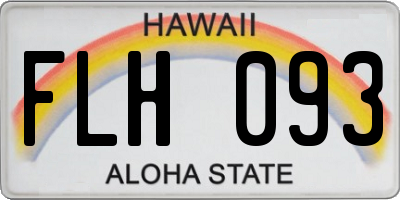 HI license plate FLH093