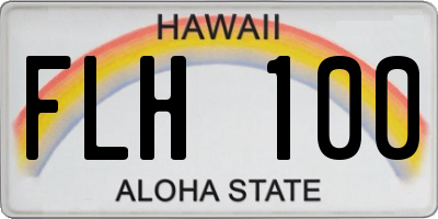 HI license plate FLH100