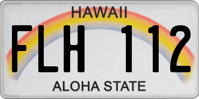 HI license plate FLH112