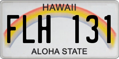HI license plate FLH131