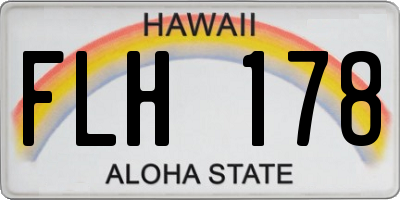 HI license plate FLH178