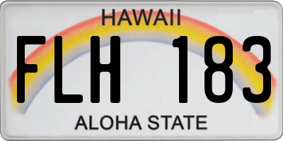 HI license plate FLH183