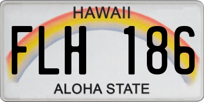HI license plate FLH186