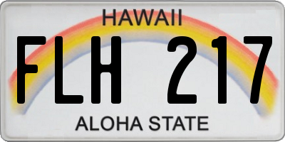 HI license plate FLH217