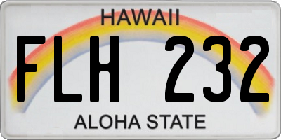 HI license plate FLH232