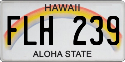 HI license plate FLH239