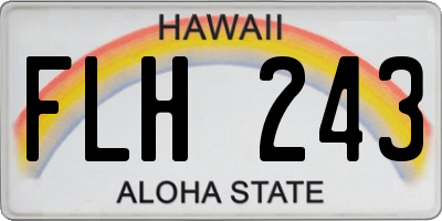 HI license plate FLH243