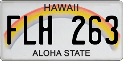 HI license plate FLH263