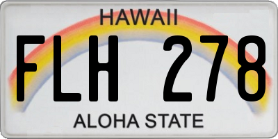 HI license plate FLH278
