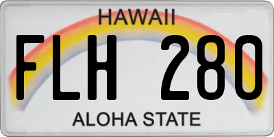 HI license plate FLH280