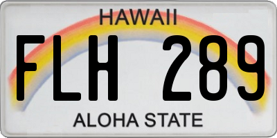 HI license plate FLH289