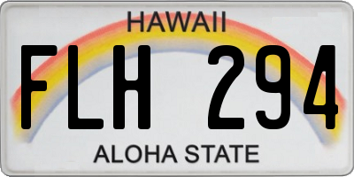 HI license plate FLH294
