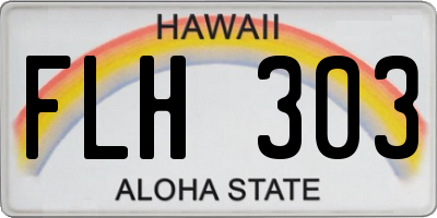 HI license plate FLH303