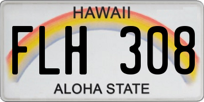HI license plate FLH308