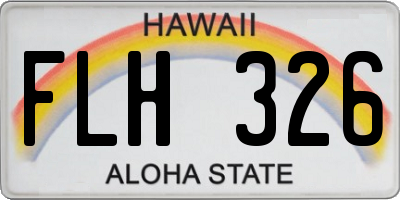 HI license plate FLH326